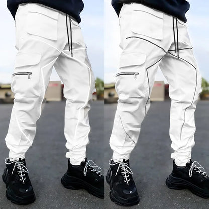 Men's Reflective Cargo Pants 2023 New Hip Hop Casual Joggers Trousers Multi-Pocket Men Sweatpants Streetwear Sports Pant M-3XL - Kimlud