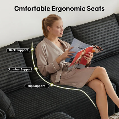 China Supplier 107 Inch Modular Cloud Sofa Sectional L Shape Modern Furniture Export | Kimlud Luxury Table