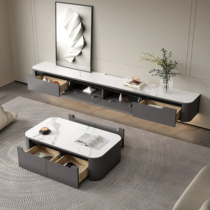 Customized Cabinet TV Cabinet Console Living Room with Coffee Table Home Furniture Option Color - Kimlud