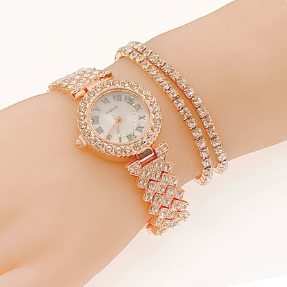 Latest Popular Fashion Gold Plated Bangle Bracelet Watch Wedding Party Gift Birthday Bridal Wristwatch