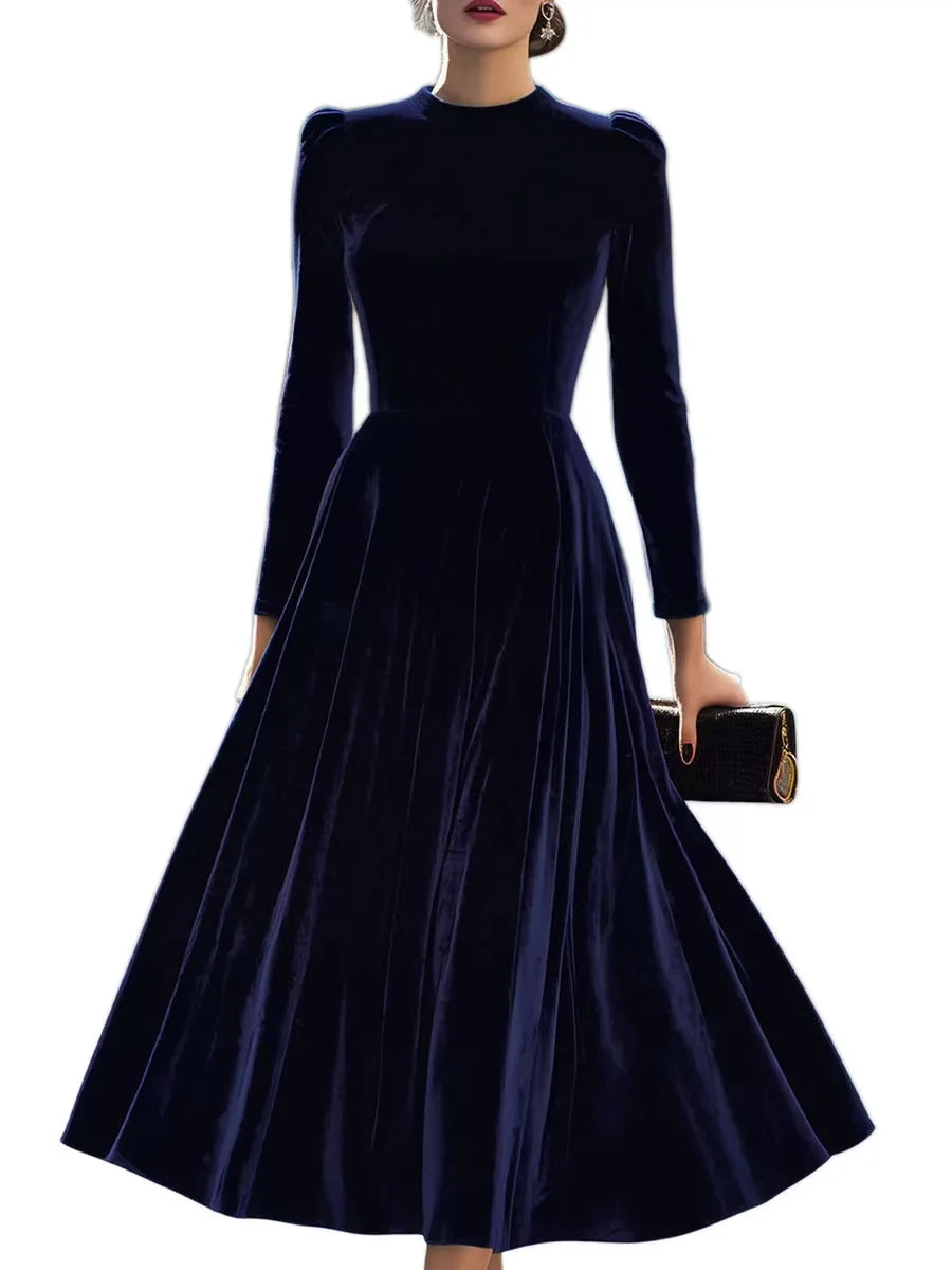 European American Cross-border Foreign Trade AliExpress for Autumn Winter New Women's Chinese Style Slim Fit Large Dress - Kimlud