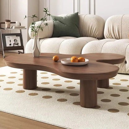 Middle Ancient Pine Solid Wood Coffee Table Nordic Retro Style Multi-function Silent Wind Design for Small Home...