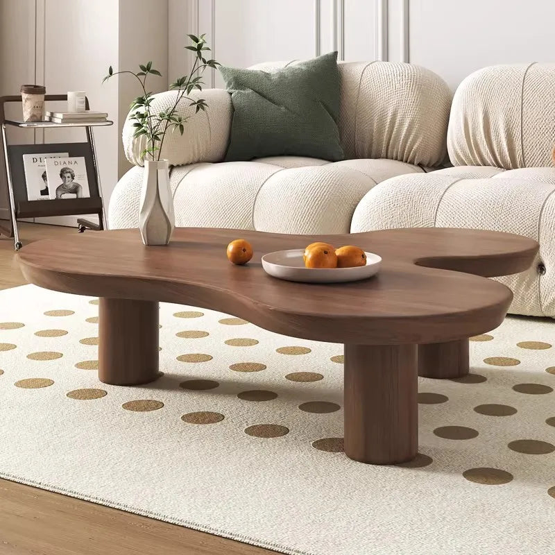 Middle Ancient Pine Solid Wood Coffee Table Nordic Retro Style Multi-function Silent Wind Design for Small Home...