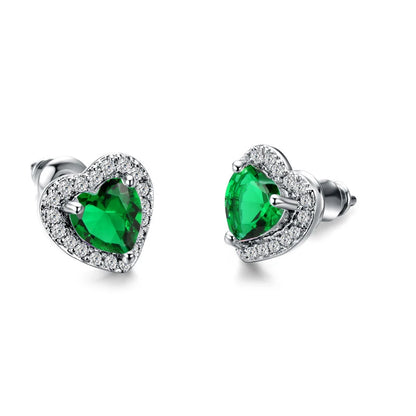 Huitan Fashion Simple Heart Design Women Earring 7 Colors Available Suitable for All Occasions Wedding Party Daily Wear...