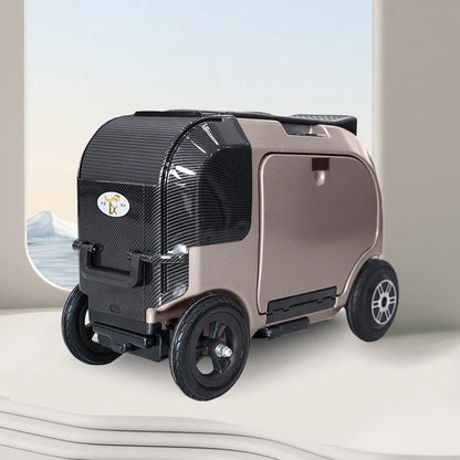 FENGJIU Electrical Luggage for Elderly People to Ride Safely Multi Functional Smart Luggage with Password Lock | Kimlud...