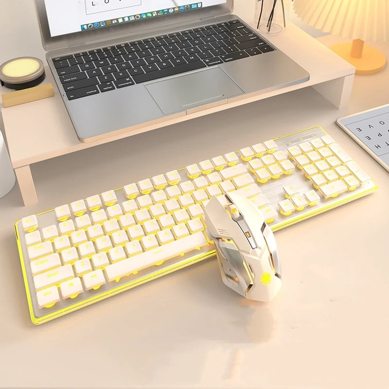Front Walker X7S Wireless Keyboard and Mouse Set Silent Ultra-thin High-value Gaming Computer Office Mechanical Keyboard - Kimlud