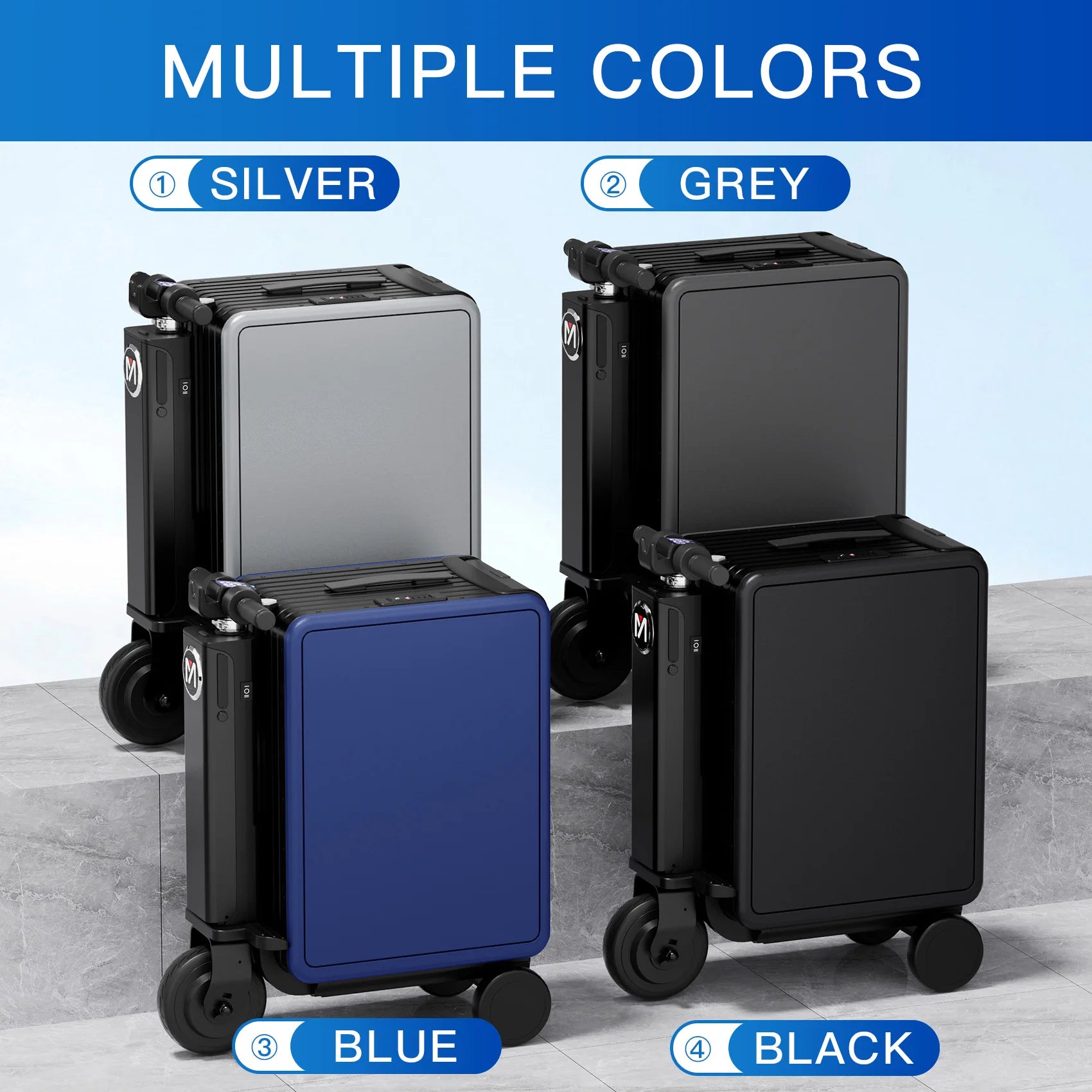 OBOX Aluminum Alloy Suitcase Rideable Smart Rolling Luggage Large Capacity in Stock Fast Delivery | Kimlud Outdoor...