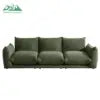 Wayon Convertible Sofa Bed Set Frameless Tufted L-Shape Flannel Modern Apartment Villa Living Room Furniture