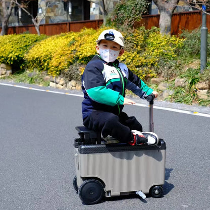 FENGJIU Custom Smart Sports Luggage Adult & Child Boarding the Plane with Trolley Factory Elect Riding Suitcase | Kimlud...