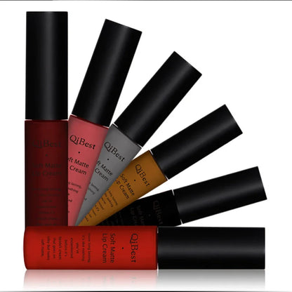 QIBEST Matte Liquid Lipstick Waterproof Long Lasting Velvet Mate Nude Red Lip Gloss Lint Tube Makeup Cosmetic Lipsticks...