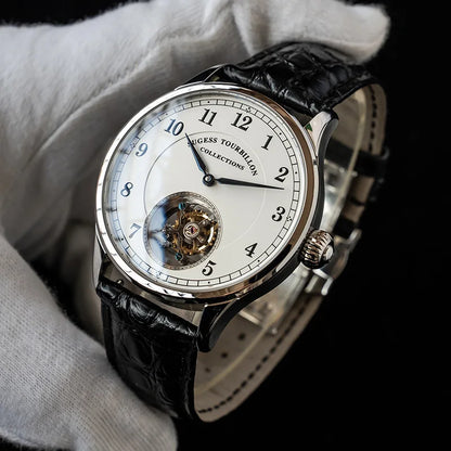 Sugess Genuine Tourbillon Business Men Watch Original ST8000 Movement Luxury Skeleton Mechanical Watches Sapphire Wristwatches - Kimlud