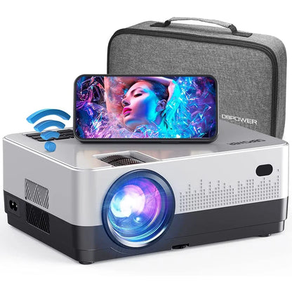 DBPOWER WiFi Projector with Carry Case 8500L Full HD 1080p Video Supports IOS/Android Sync Screen 5000 Lumens Updated...