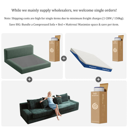 High-Density Sponge Fabric Tufted Modern Villa Sofa Bed Set Square Reclining Extendable Upholstered Comfortable...