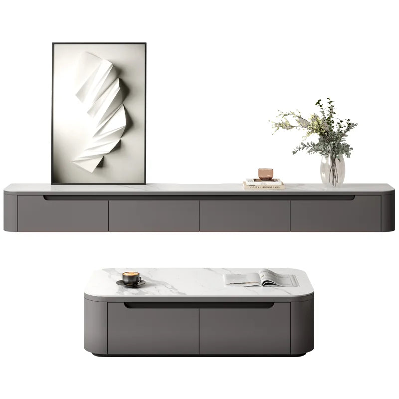 Customized Cabinet TV Cabinet Console Living Room with Coffee Table Home Furniture Option Color - Kimlud