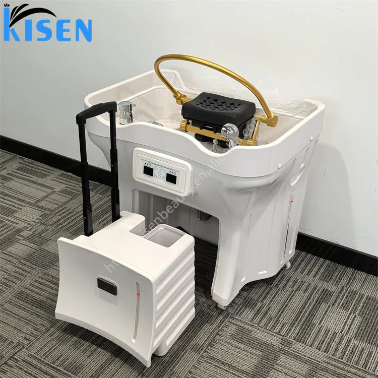 KISEN Hair Salon Furniture Portable Head Spa Equipment Portable Head Basin Beauty Salon Dedicated Hair Spa Portable Head...