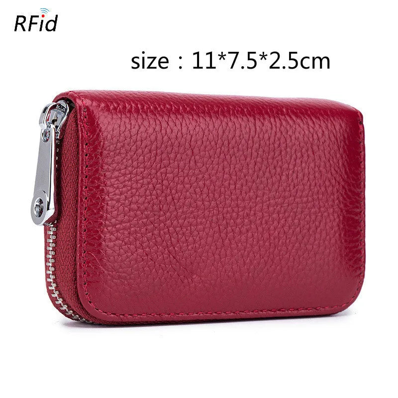 Women RFID Blocking Wallet Genuine Leather Anti Theft 36 Card Holders Women Wallets With Phone Case Clutch Bags Coin...