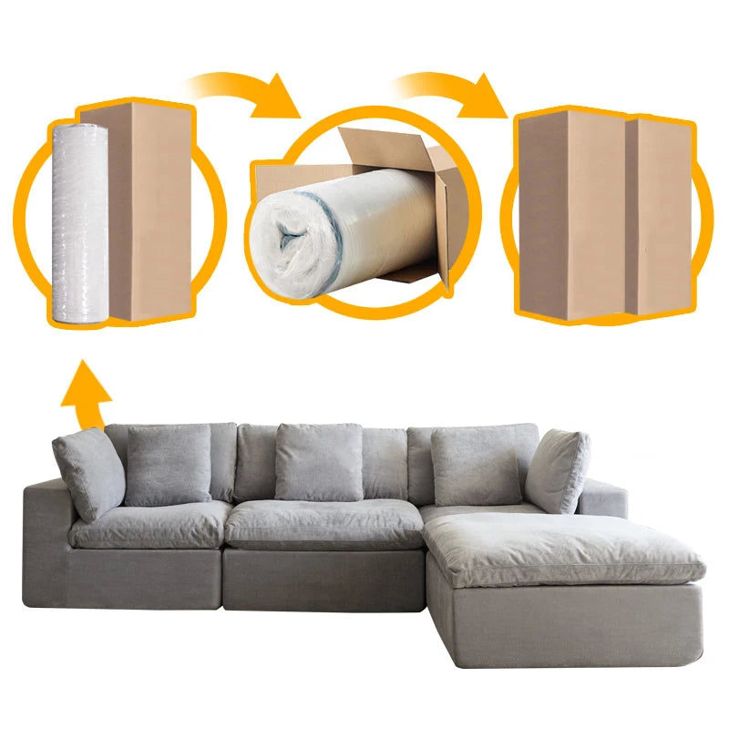 Modern Modular Luxury Furniture Compressed Sofas L Shaped Memory Foam Compressed Sofas Empty Sectional Canape Sponge...