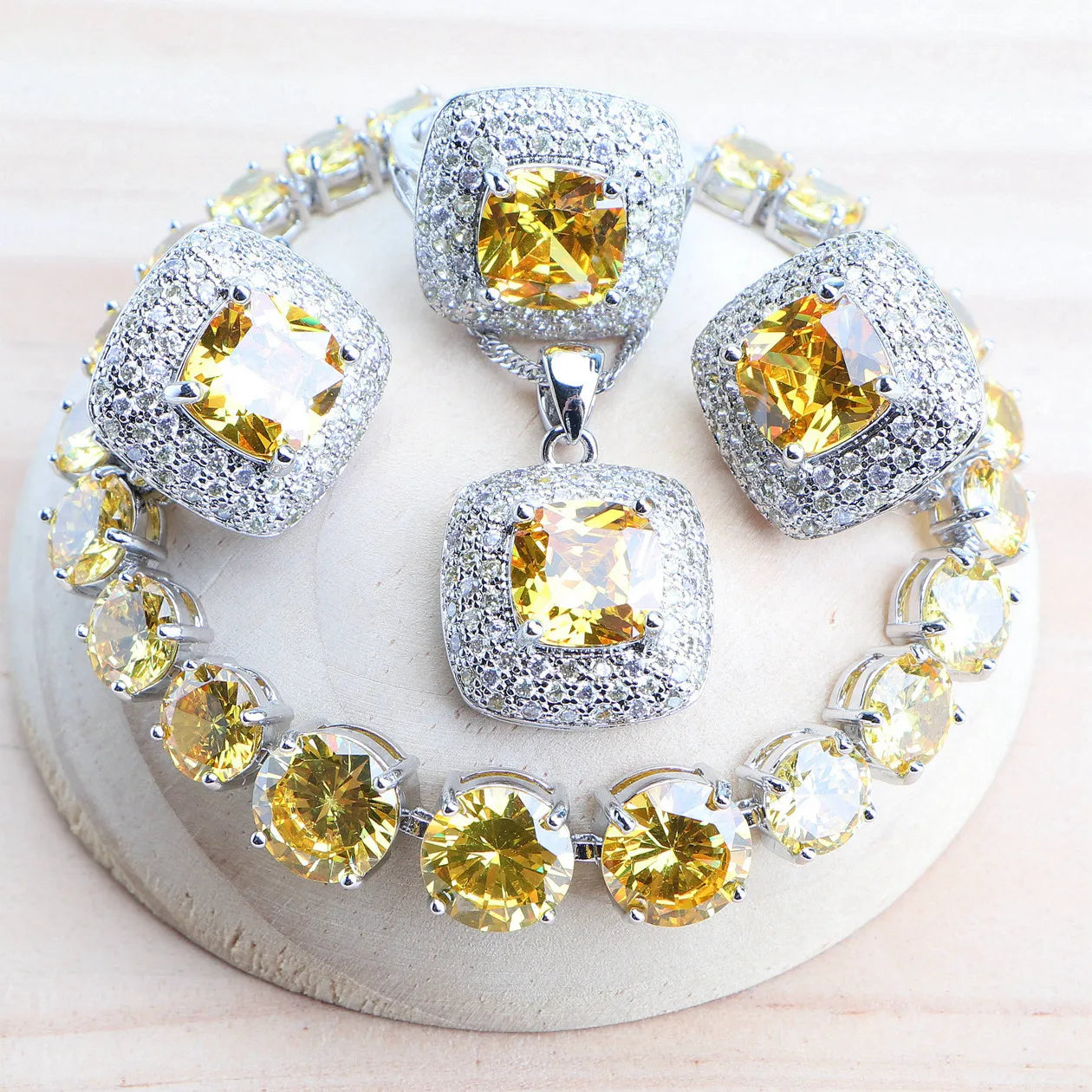Purple Zirconia Women Bridal Jewelry Sets Silver 925 Fine Costume Jewellery Wedding Earrings Rings Bracelets Pendant...