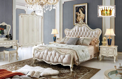 Classic King Size European Style Wood Bedroom Set Royal Luxury Furniture with Storage | Kimlud Luxury Sofa