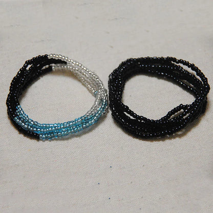 2 Pcs Sexy Summer Waist Bead Chains African Belly Beads Colorful Beach Bikini Body Belly Chain Elastic Jewelry for Women Girls - Kimlud