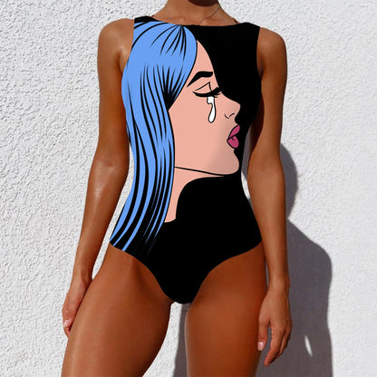 2021 One Piece Swimsuit Women Swimwear Monokini Long Sleeve Printed Floral Female Bathing Suit Surfing Bodysuit Swim Wear Beach