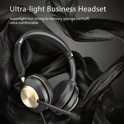 Factory Sale MHP-886 ENC Noise Cancelling USB Wired On-ear Computer Gaming  Headset Headphone With Microphone for Game