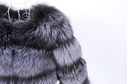 2024 maomaokong Super Hot Winter Women Luxury Thick Real Raccoon Fur Coat Natural Fox Fur Jacket Plus Size Jackets Female Vest