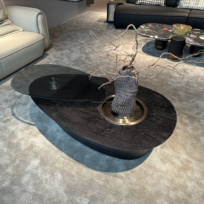 Modern Minimalist Luxury Marble Coffee Table for Home Oval Living Room Furniture Stone Material for Home Use - Kimlud