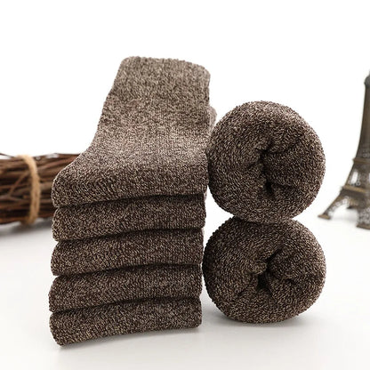 5 Pairs Thicken Socks Men High Quality Towel Keep Warm Winter Socks Cotton Christmas Gift Socks For Man Thermal Size...