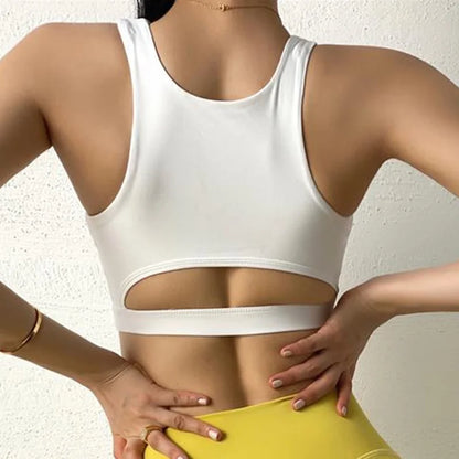 Cloud Hide HOT GIRL Running Sports Bra Fitness Yoga Crop Tank Top Underwear Sexy Women Vest Shockproof Shirt Jogging Sportswear - Kimlud