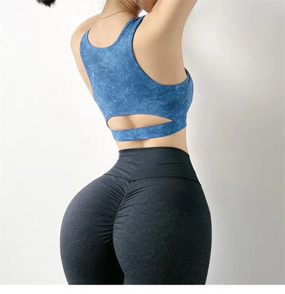 Cloud Hide Super Sexy Women Sports Bra Fitness Yoga Crop Tank Top Underwear Athletic Vest Shockproof Shirt Running Sportswear