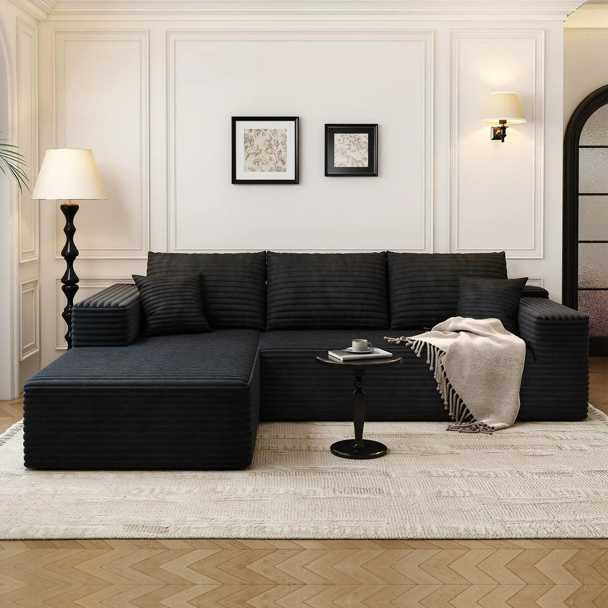 China Supplier 107 Inch Modular Cloud Sofa Sectional L Shape Modern Furniture Export | Kimlud Luxury Table