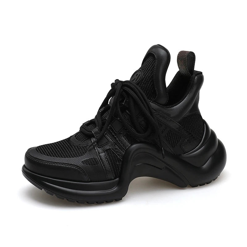 Chaussures Femmes Tendances Hot Pink Shoes Thick Lace Trendy Mujer Sneakers Casual Shoes - Kimlud