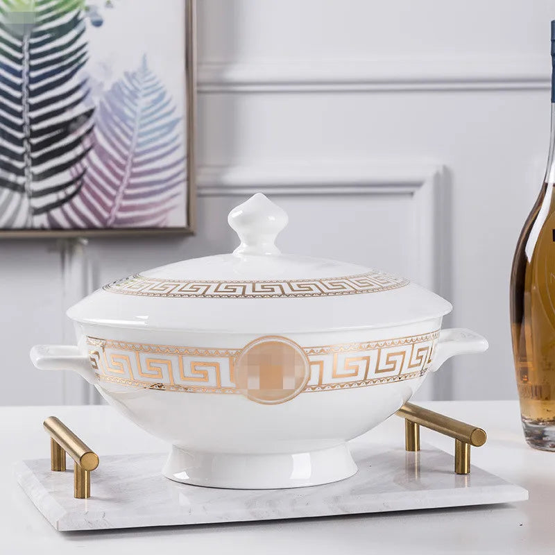 Hot Sale 60 Pcs Western Royal Home Hold Ceramic Dinnerware Sets | Kimlud Luxury Table