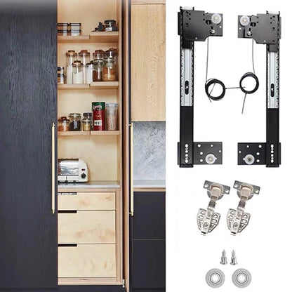 Heavy Duty Cold Rolled Steel Kitchen Cabinet Pocket Door Ball Bearing Slides System Accessories Sliding Folding for...