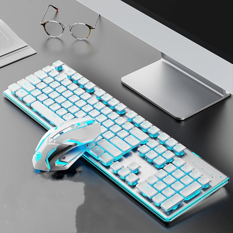 Front Walker X7S Wireless Keyboard and Mouse Set Silent Ultra-thin High-value Gaming Computer Office Mechanical Keyboard - Kimlud