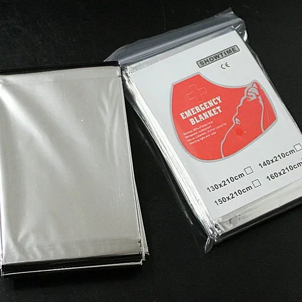 Waterproof First Aid Thermal Mylar Survival Silver Foil Rescue Emergency Blanket for Outdoor