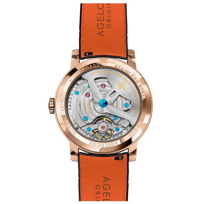 AGELOCER Original Astronomer Watch Men's Business Luxury Gold Watch Automatic Mechanical Moon Phase Watch Birthday Gift for Men