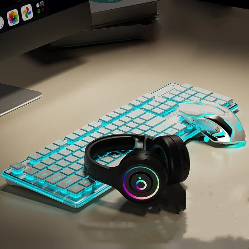 Front Walker X7S Wireless Keyboard and Mouse Set Silent Ultra-thin High-value Gaming Computer Office Mechanical Keyboard - Kimlud