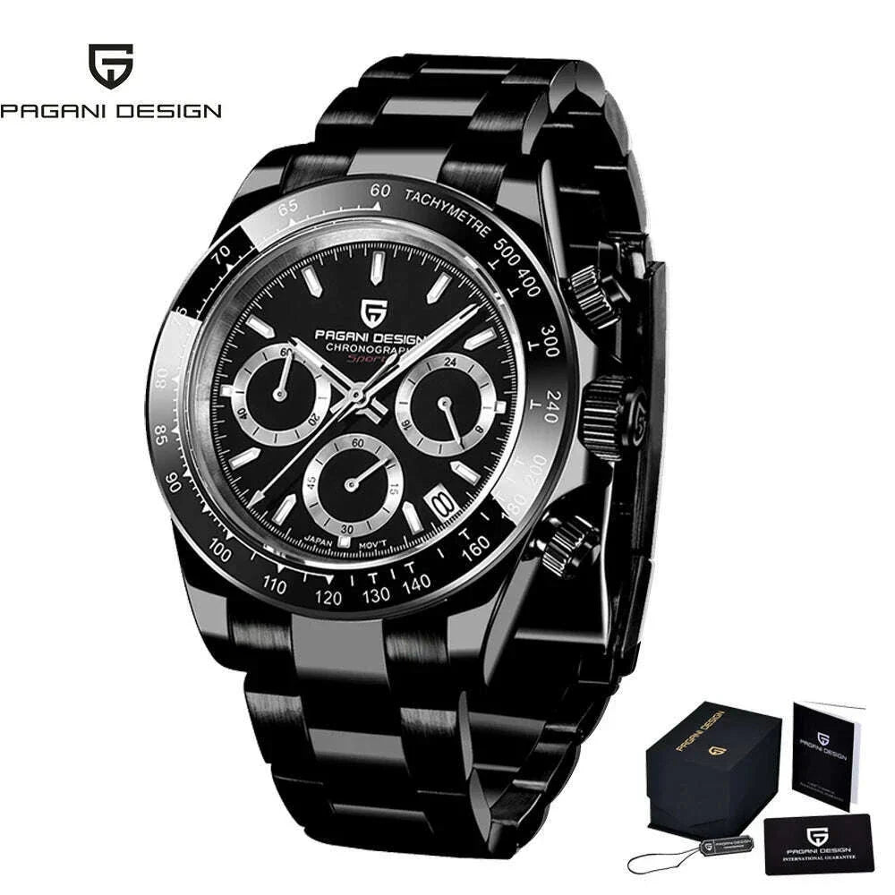 2025 New PAGANI DESIGN Top Men Sports Quartz Watch 40MM Sapphire Stainless Steel 100m Waterproof Luxus Chronograph Reloj Hombre
