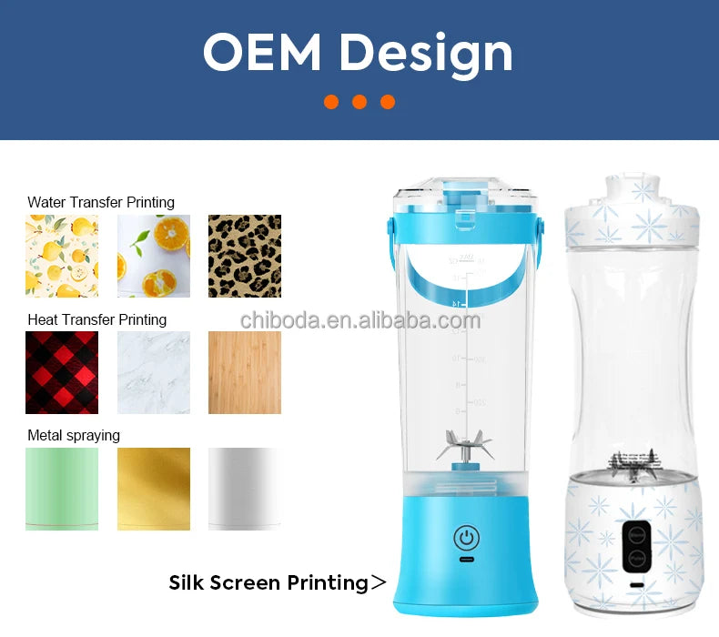NEW Design 500ml Fresh Fruit Personal Wireless USB Portable Juicer Cup Rechargeable Mini Blender Mixer Home Gym Office Travel