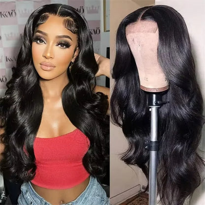 Women's 13x4 Deep Wave Body Glueless Wig Wear and Go Human Hair Pre Plucked Pre Cut Lace Front No Glue Upgraded | Kimlud...