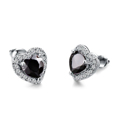 Huitan Fashion Simple Heart Design Women Earring 7 Colors Available Suitable for All Occasions Wedding Party Daily Wear...