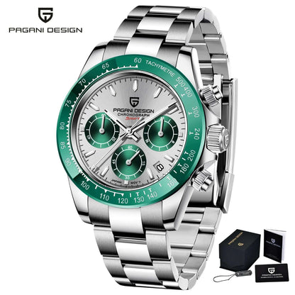 2025 New PAGANI DESIGN Top Men Sports Quartz Watch 40MM Sapphire Stainless Steel 100m Waterproof Luxus Chronograph Reloj Hombre