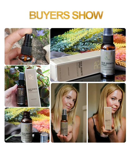 PURC Ginger Hair Growth Products Fast Growing Spray Hair Loss Treatment Oil Beauty Health Hair Care for Men Women 30ml
