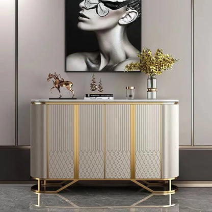 Luxury American-Style Entryway Wall Storage Cabinet Modern Design Panel Wood Shoe Cabinet Living Room Large Home...