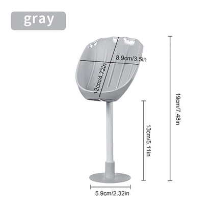 Suction Cup Soap Dish Box For Bathroom Shower Soap Holder with Drain Portable Leaf Shape Toilet Laundry Soap Rack Tray...