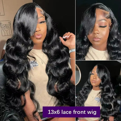 Wholesale 13x4 Deep Wave Lace Front Wigs Human Hair 200% Density Curly Frontal Wigs for Black Women Natural Color 30...