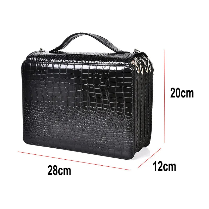 5 Layer 252 Hole PU Pencil Case Large Capacity Art Painting Drawing Pen Cosmetic Storage Bag Organizer Handbag...