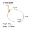 PVD Gold Plated Stainless Steel Green Cubic Zirconia Dainty Snake Butterfly Tennis Link Chain Bracelets Trendy Geometric Style